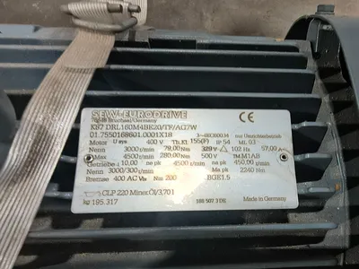 SEW-EURODRIVE K87 DRL160M4BE20/TF/AG7W GEAR MOTOR | ESS Industrial Equipment Sales (4)