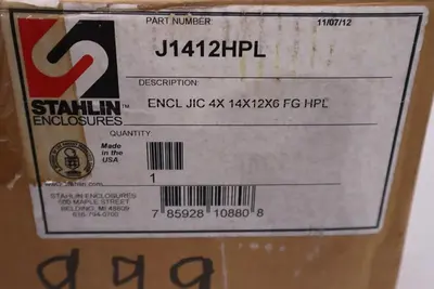 NEW IN BOX STAHLIN ROBROY J1412HPL FIBERGLASS ENCLOSURE STOCK G474