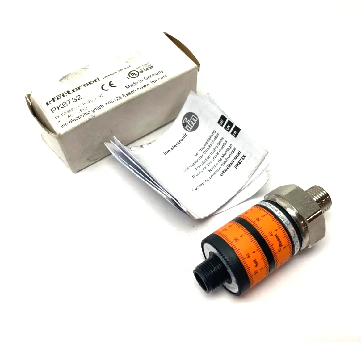 New | in-Stock IFM EFECTOR PRESSURE SWITCH W/ INTUITIVE SWITCH POINT SETTING Pressure Switches | Maverick Industrial Sales #1108131