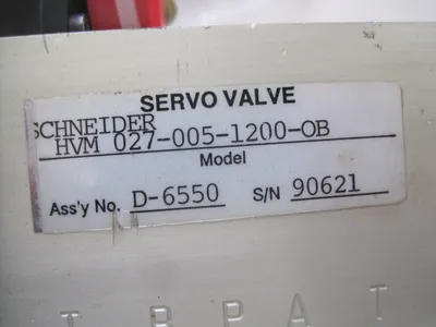 SCHNEIDER HVM 027-005-1200-OB SERVO VALVE HVM0270051200OB ASSY: D-6550