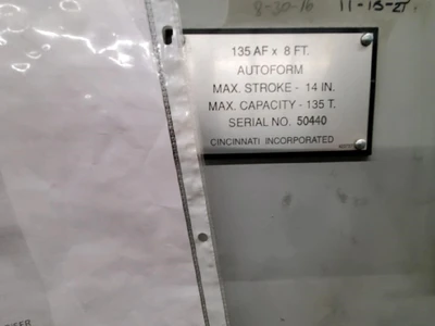 CINCINNATI-INC 135AFX8 Brakes (Press Brakes) | Mohawk Machinery (4)