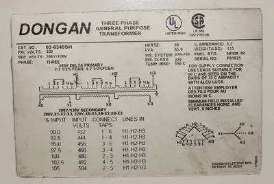 USED DONGAN 63-6345SH