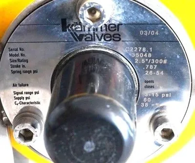 NEW FLOWSERVE KAMMER VALVES 35048 ACTUATOR W/ VALVE 2.5"/300#