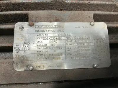 Used STERLING JBY754FSA Motors (misc) Ohio US | HGR 24 #1343942