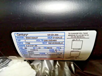 Used CENTURY Century P56C35A27 A.C. Motors US | Infinity wholesale & Supply LLC #1305622