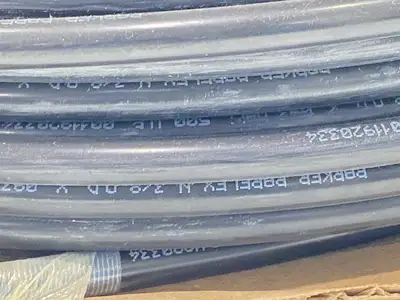 USED PARKER PNEUMATIC NYLON TUBING BLACK 3/8" OD 250FT LENGTH