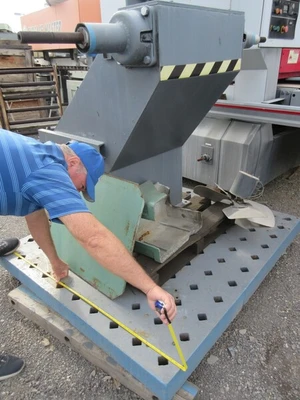 5' x 4' x 4.5" Vintage Steel Welding Table, About 100 year old