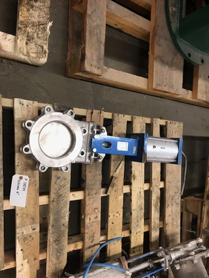 6" 150# Orbinox Knife Gate Valve Air Operated New Storeroom Spare