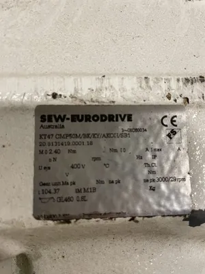 Sew-Eurodrive KT47CMP50M/BK/KY/AKOH/SB1 Servo Gear Drive/Speed Reducer 104.37:1
