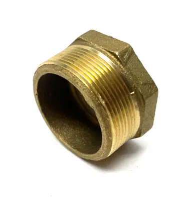 None | Brass Reducer Fitting 2" Male NPT to 1/2" Female NPT - New Other