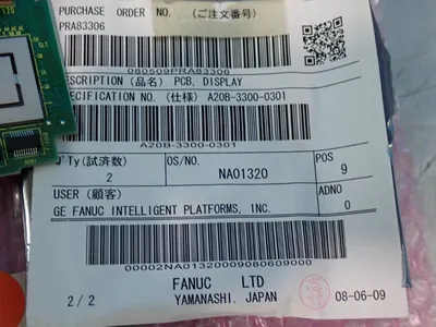 New | in-Stock FANUC A20B33000301 Printed Circuit Boards (PCB) | HGR 24 #747676