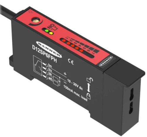 Banner Engineering D12SP6FPH D12 Series High Power Plastic Fiber Optic Sensor [New]