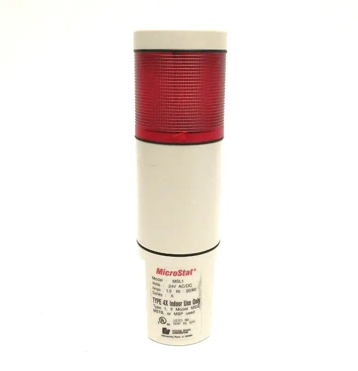 Used MICROSTAT SER. A RED STATUS INDICATOR STACK LIGHT 24V AC/DC 1A Lighting | Maverick Industrial Sales #1105913