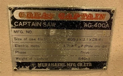 MURAHASHI AG-400A Cold & Friction | Mohawk Machinery (6)