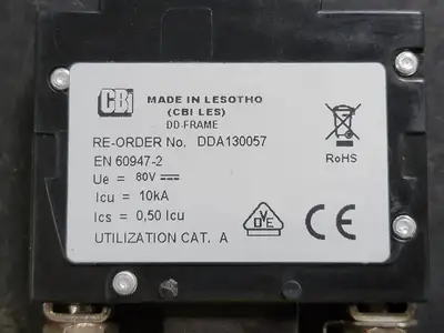USED CBI ELECTRIC DDA130057