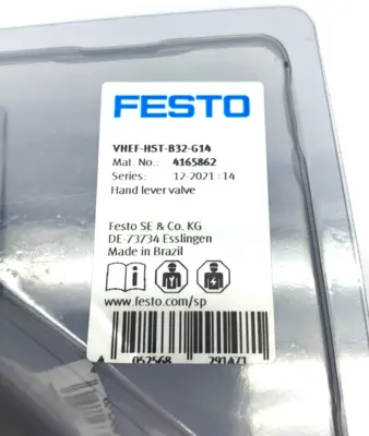 New | in-Stock Festo Pneumatic Hand Lever Valve 3/2-Way 4165862 Solenoid Valves Michigan US | Maverick Industrial Sales #1392620