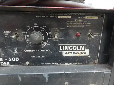 Lincoln 8506-PS IDEALARC R3R DC ARC Stick Welder Power Source 500 Amp Leads 3PH
