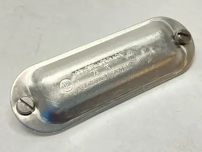 USED APPLETON FORM 85 ALUMINUM CONDUIT BODY COVER 1/2" LOT OF 12