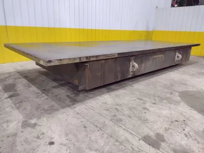 97" X 241" STEEL LAYOUT TABLE WITH 3" PLATE TOP: STOCK 11833