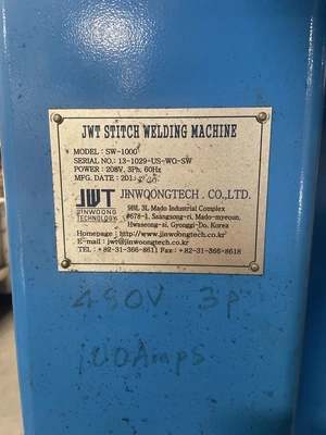 JWT SW-1000 Welders, Stitch | Norcal Machinery (3)