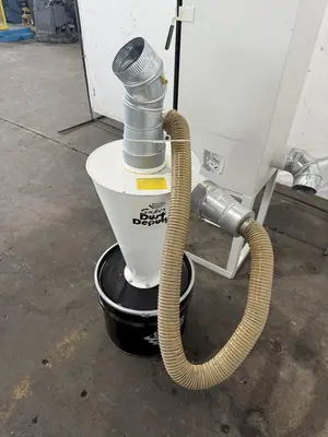 CYCLONE SAND BLAST CABINET W/ DUST COLLECTOR. STOCK # 0236325.