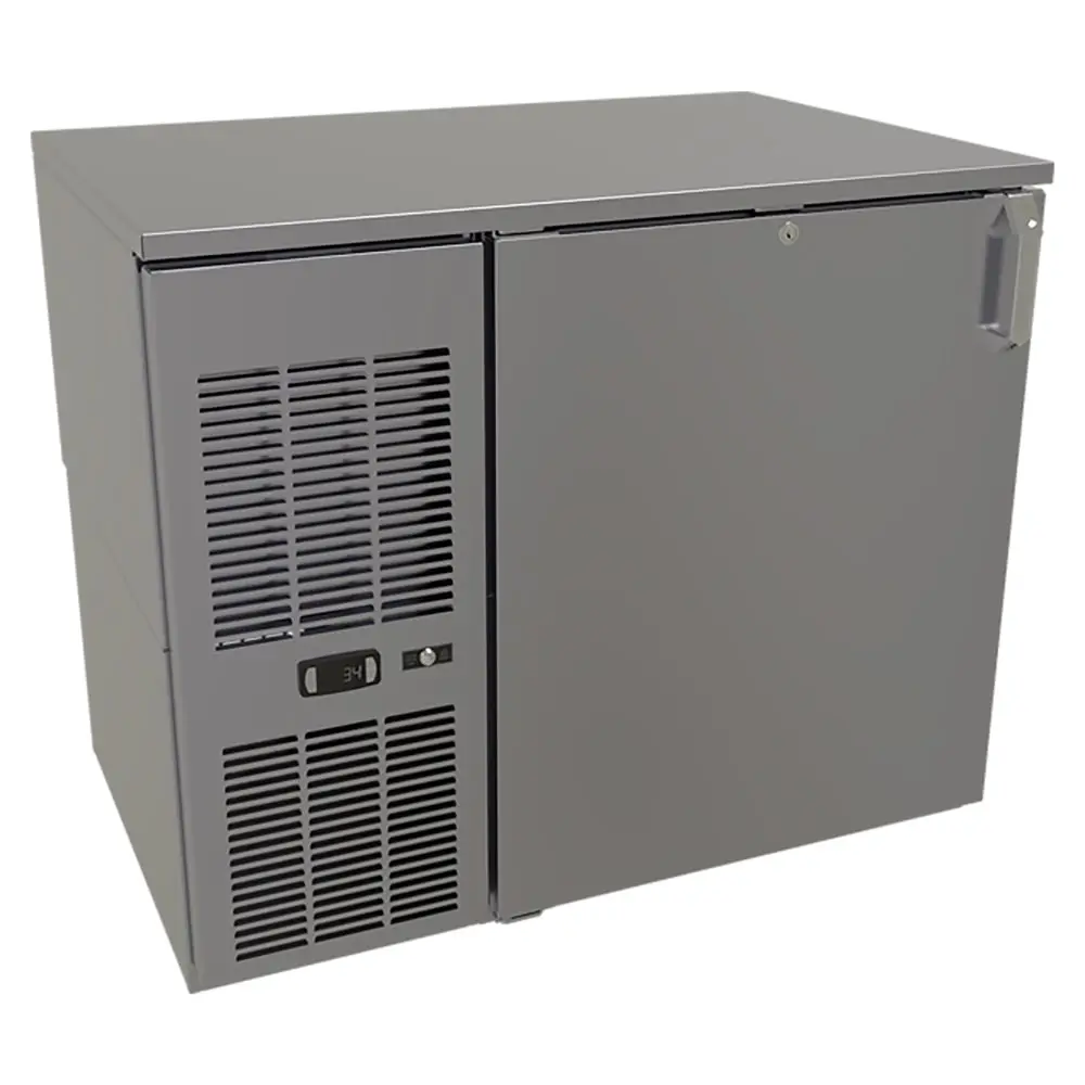 Glastender F1FL36 1 Section Glass Chiller w/ 126 Mug Capacity - Black, 120v