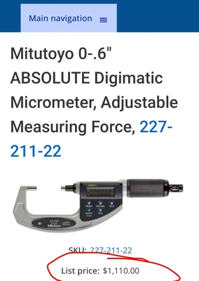 MITUTOYO Adjustable force 227-212 Micrometers | Elevation Machine (8)