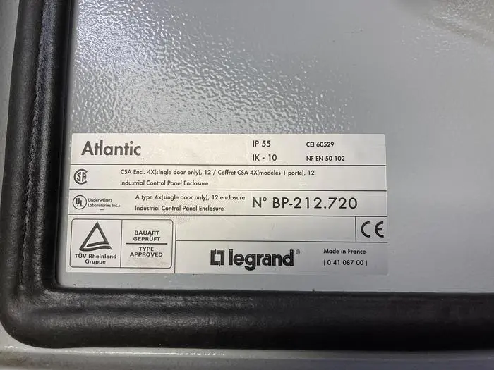 Used ATLANTIC ATLANTIC IP55,CEI60529,IK-10,NF EN 50 102 Misc Electrical & Power Parts | ND Industrial Surplus #1213811