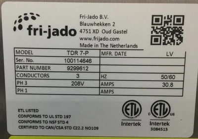 167-0122 Fri Jado TDR7 Rotisserie Oven on Stand