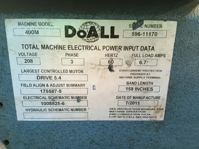 Used 2011 DOALL 400M Horizontal Band Saws Ohio US | HGR 24 #1460105