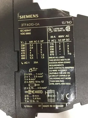 USED SIEMENS 3TF4010-0A