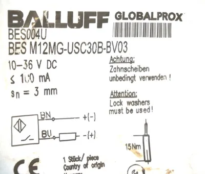 NEW BALLUFF BES-M12MG-USC30B-BV03 INDUCTIVE SENSOR BESM12MGUSC30BBV03