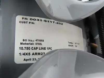 Dresser 0031-9117-202 Style 31 Steel Line Cap 10.750" Cap Line 1/4x5 ARM27 1"V