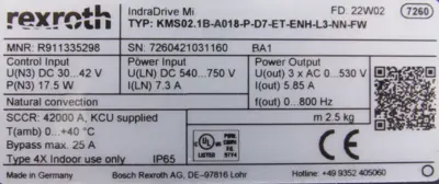 NEW REXROTH R911335298 INDRADRIVE KMS02.1B-A018-P-D7-ET-ENH-L3-NN-FW