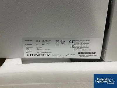 NEW BINDER Binder Vacuum Oven, Model VDL115