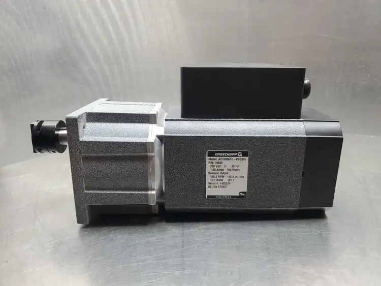 Used GROSCHOPP AC10060FC-PS2315 Fan Cooled Motor, 230VAC, 1.00A, 108.3RPM Motors (misc) South Carolina US | Palmetto Automation #1521158