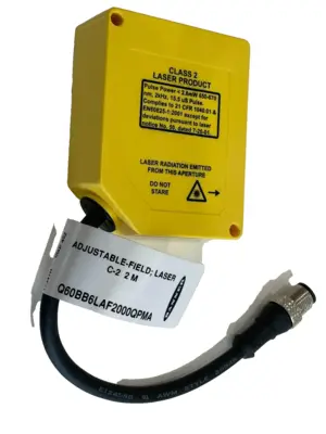 NEW BANNER ENGINEERING Q60BB6LAF2000QPMA CLASS 2 OPTICAL SENSOR