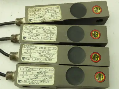 HBM BLC-1.25K  3750 Lb Load Cell for Industrial Floor Scale 15000 Lb  Set of 4