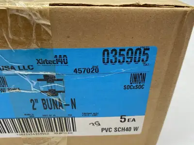 NEW IPEX XIRTEC® PVC SCH. 40 - UNION FITTING, BUNA (SOCKET X SOCKET)