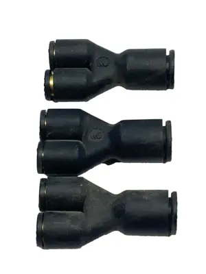 USED PARKER LEGRIS PUSH-IN UNION Y FITTING 8MM LOT OF 3