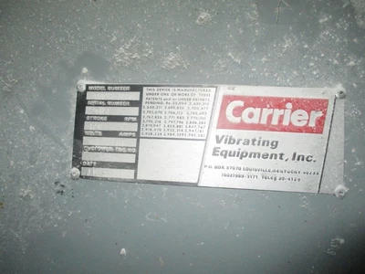 30' L x 70" Wide Carrier Fluid Bed Dryer With Heater