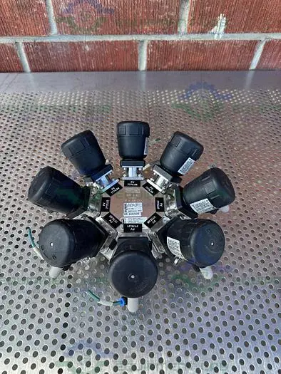 Used LOT OF 8 - BURKERT 2031 A 8.0 00 00 0000 9-WAY PNEUMATIC SOLENOID VALVE Solenoid Valves California US | Equipment Lab #485791