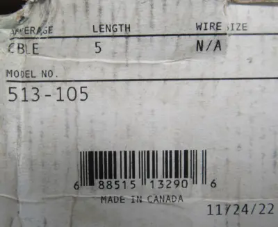NEW TREGASKISS 513-105 ROBOT WELDING CABLE 513105