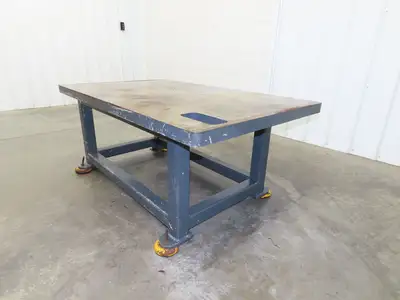 2" Steel Top Machine Base Welding Table Work Bench 58x36" Top 26" H