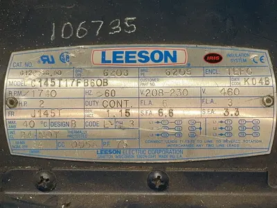Used LEESON C145T17FB60B Motors (misc) Ohio US | HGR 24 #1506913