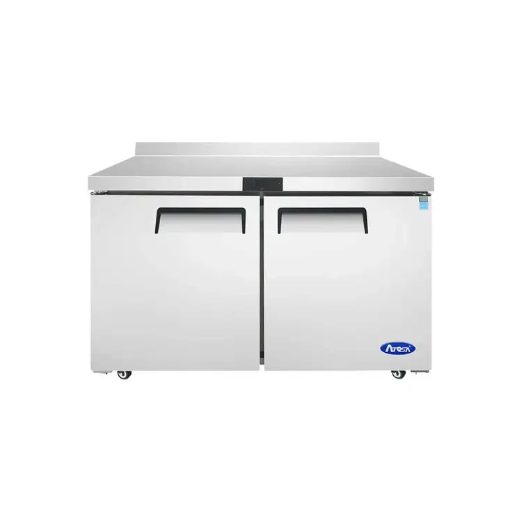 New | in-Stock Atosa New Atosa MGF8409GR 48" (2) Door Worktop Refrigerator w/ Backsplash Worktop Refrigerators Illinois US | Falcon Restaurant Supply #1375438