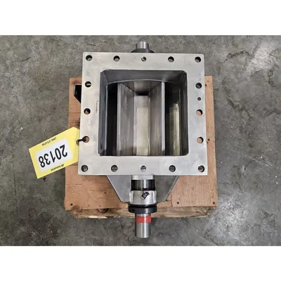 Used 8" Sq. Young Industries Stainless Steel Rotary Valve Blow-through [No Drive