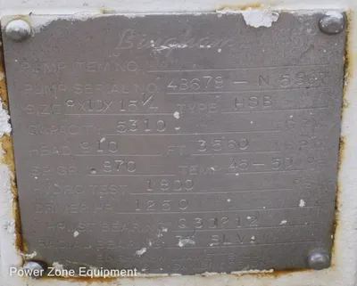 USED SULZER BINGHAM 8X10X15.25 HSB