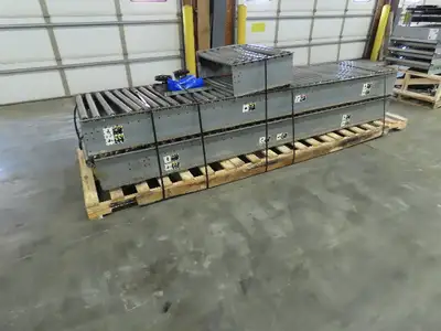 Automotion 30"x 24' V-Belt End Drive Skew Bed Roller Conveyor 3/4Hp 460V 170FPM