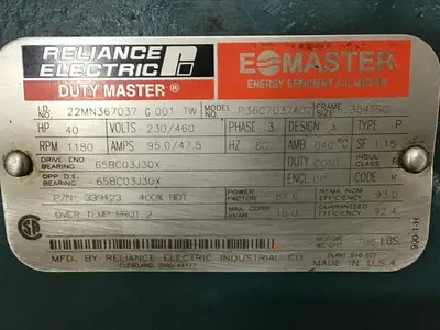 USED RELIANCE ELECTRIC P36G7037A02